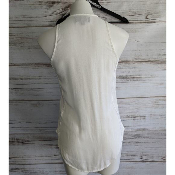 PJK Anthropologie Sleeveless White Blouse sz xs - Picture 3 of 5